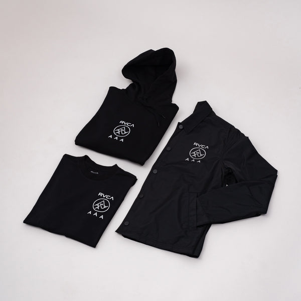 The All Black RVCA x AAA Pack (Hoodie, Long Sleeve, Coaches Jacket)
