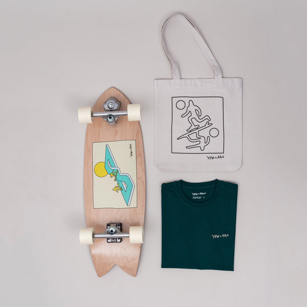 The YOW Surfskater Pack (Surfskate, T-shirt, Totebag)
